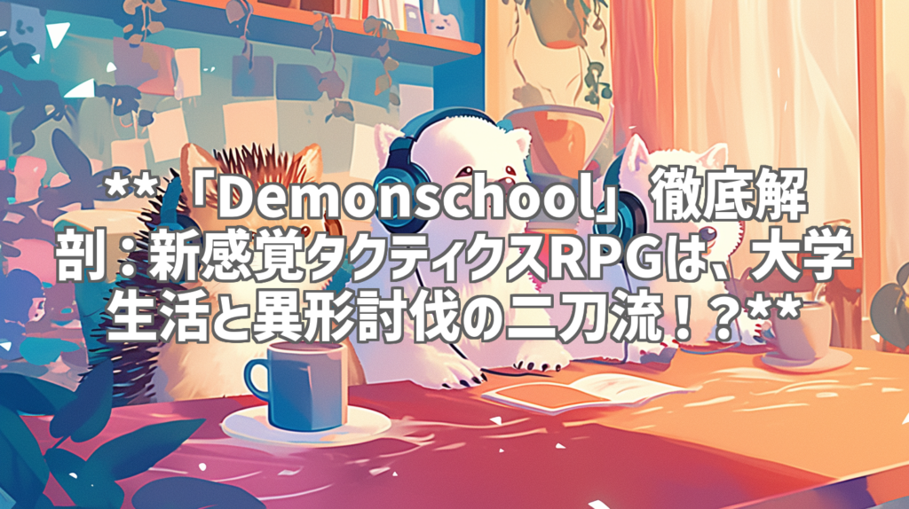**「Demonschool」徹底解剖：新感覚タクティクスRPGは、大学生活と異形討伐の二刀流！？**