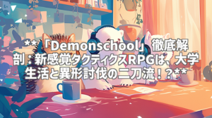 **「Demonschool」徹底解剖：新感覚タクティクスRPGは、大学生活と異形討伐の二刀流！？**