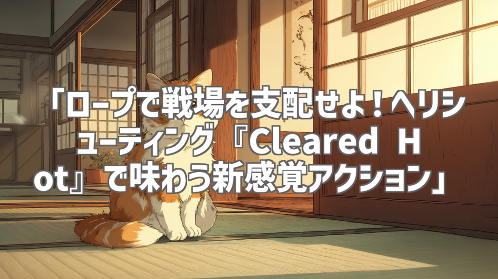 「ロープで戦場を支配せよ！ヘリシューティング『Cleared Hot』で味わう新感覚アクション」