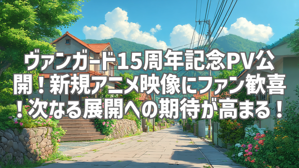 ヴァンガード15周年記念PV公開！新規アニメ映像にファン歓喜！次なる展開への期待が高まる！
