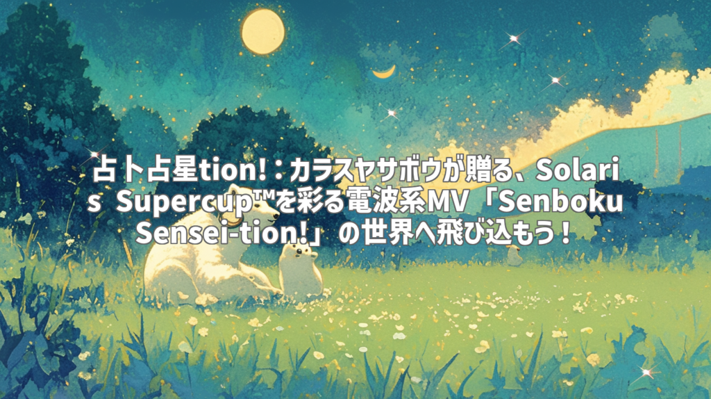 占卜占星tion!：カラスヤサボウが贈る、Solaris Supercup™を彩る電波系MV「Senboku Sensei-tion!」の世界へ飛び込もう！