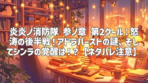 炎炎ノ消防隊 参ノ章 第2クール：怒涛の後半戦！アドラバーストの謎、そしてシンラの覚醒は！？【ネタバレ注意】