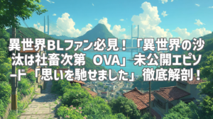 異世界BLファン必見！「異世界の沙汰は社畜次第 OVA」未公開エピソード「思いを馳せました」徹底解剖！
