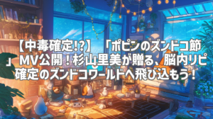 【中毒確定!?】「ポピンのズンドコ節」MV公開！杉山里美が贈る、脳内リピ確定のズンドコワールドへ飛び込もう！