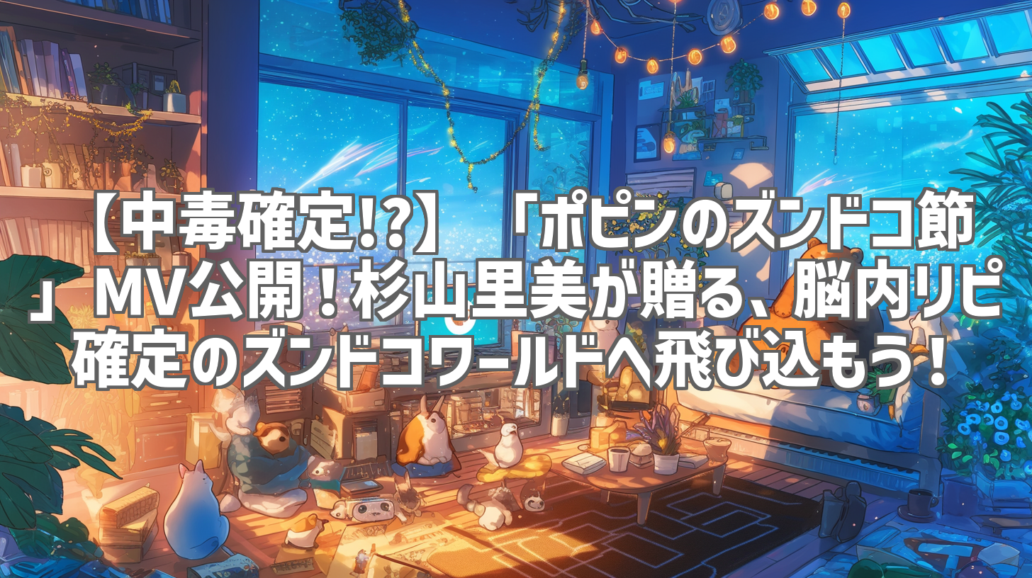 【中毒確定!?】「ポピンのズンドコ節」MV公開！杉山里美が贈る、脳内リピ確定のズンドコワールドへ飛び込もう！
