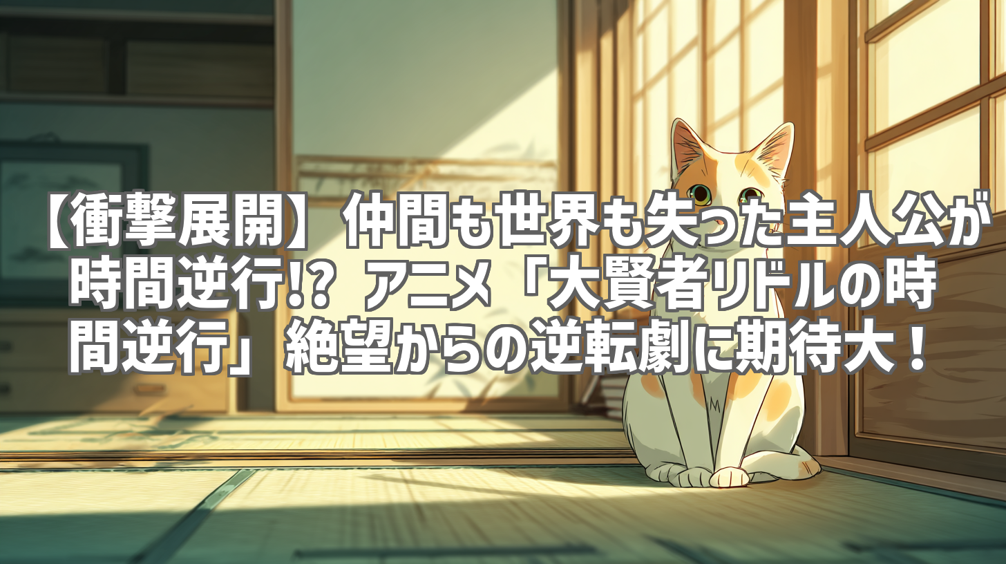 【衝撃展開】仲間も世界も失った主人公が時間逆行!? アニメ「大賢者リドルの時間逆行」絶望からの逆転劇に期待大！