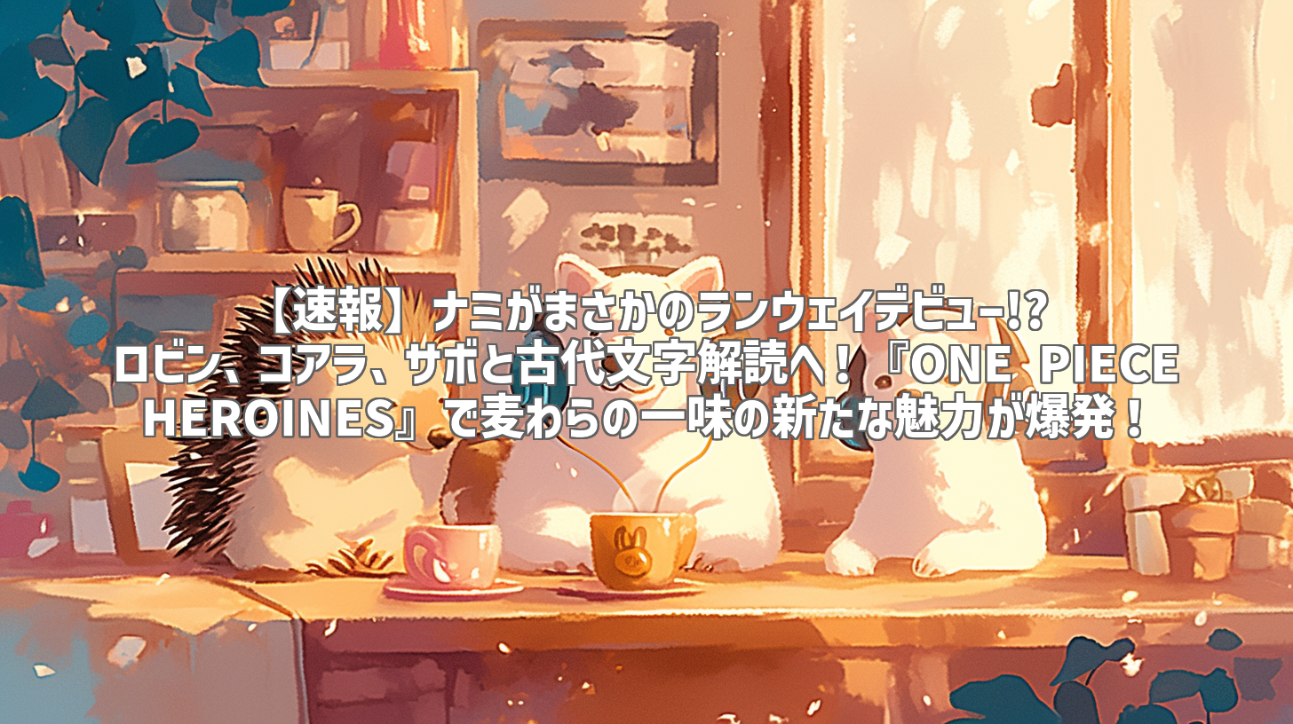 【速報】ナミがまさかのランウェイデビュー!? ロビン、コアラ、サボと古代文字解読へ！『ONE PIECE HEROINES』で麦わらの一味の新たな魅力が爆発！