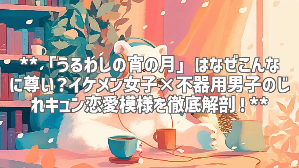 **「うるわしの宵の月」はなぜこんなに尊い？イケメン女子×不器用男子のじれキュン恋愛模様を徹底解剖！**