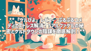 **「ゲルぴよ」レビュー：ぷるぷるコメディでストレス解消！？アルファゲルの秘密とゲルトタウンの陰謀を徹底解剖！**