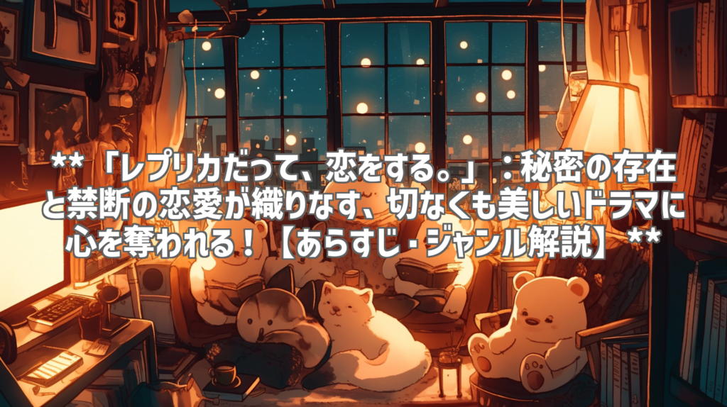 **「レプリカだって、恋をする。」：秘密の存在と禁断の恋愛が織りなす、切なくも美しいドラマに心を奪われる！【あらすじ・ジャンル解説】**