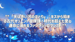 **「天は赤い河のほとり」：キスから始まる古代オリエント冒険譚！時代を超えた愛と運命に溺れるファンタジーロマンス！**