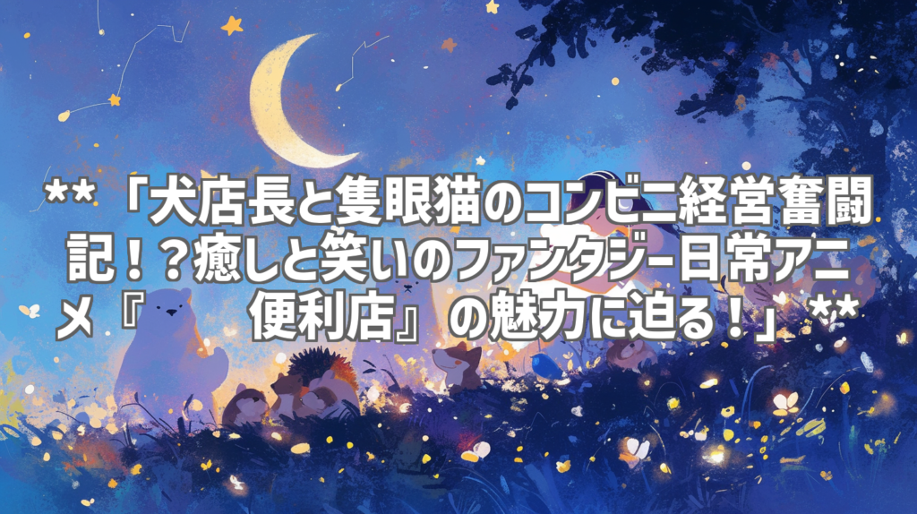 **「犬店長と隻眼猫のコンビニ経営奮闘記！？癒しと笑いのファンタジー日常アニメ『乐乐便利店』の魅力に迫る！」**