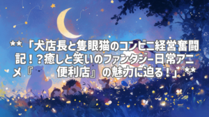 **「犬店長と隻眼猫のコンビニ経営奮闘記！？癒しと笑いのファンタジー日常アニメ『乐乐便利店』の魅力に迫る！」**