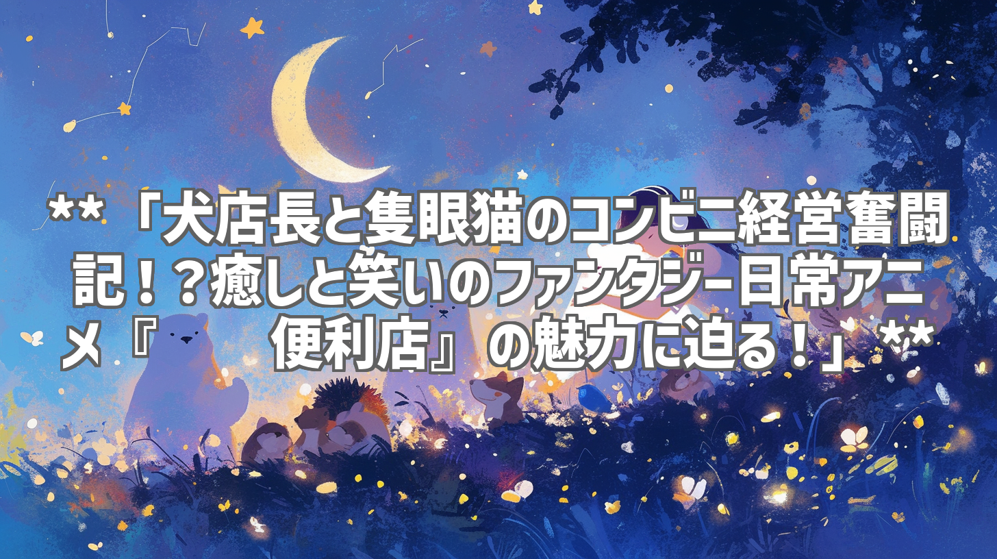 **「犬店長と隻眼猫のコンビニ経営奮闘記！？癒しと笑いのファンタジー日常アニメ『乐乐便利店』の魅力に迫る！」**