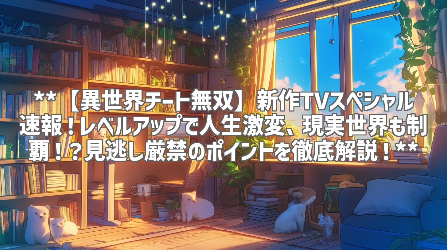 **【異世界チート無双】新作TVスペシャル速報！レベルアップで人生激変、現実世界も制覇！？見逃し厳禁のポイントを徹底解説！**