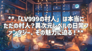 **「LV999の村人」は本当にただの村人？異次元レベルの日常ファンタジー、その魅力に迫る！**