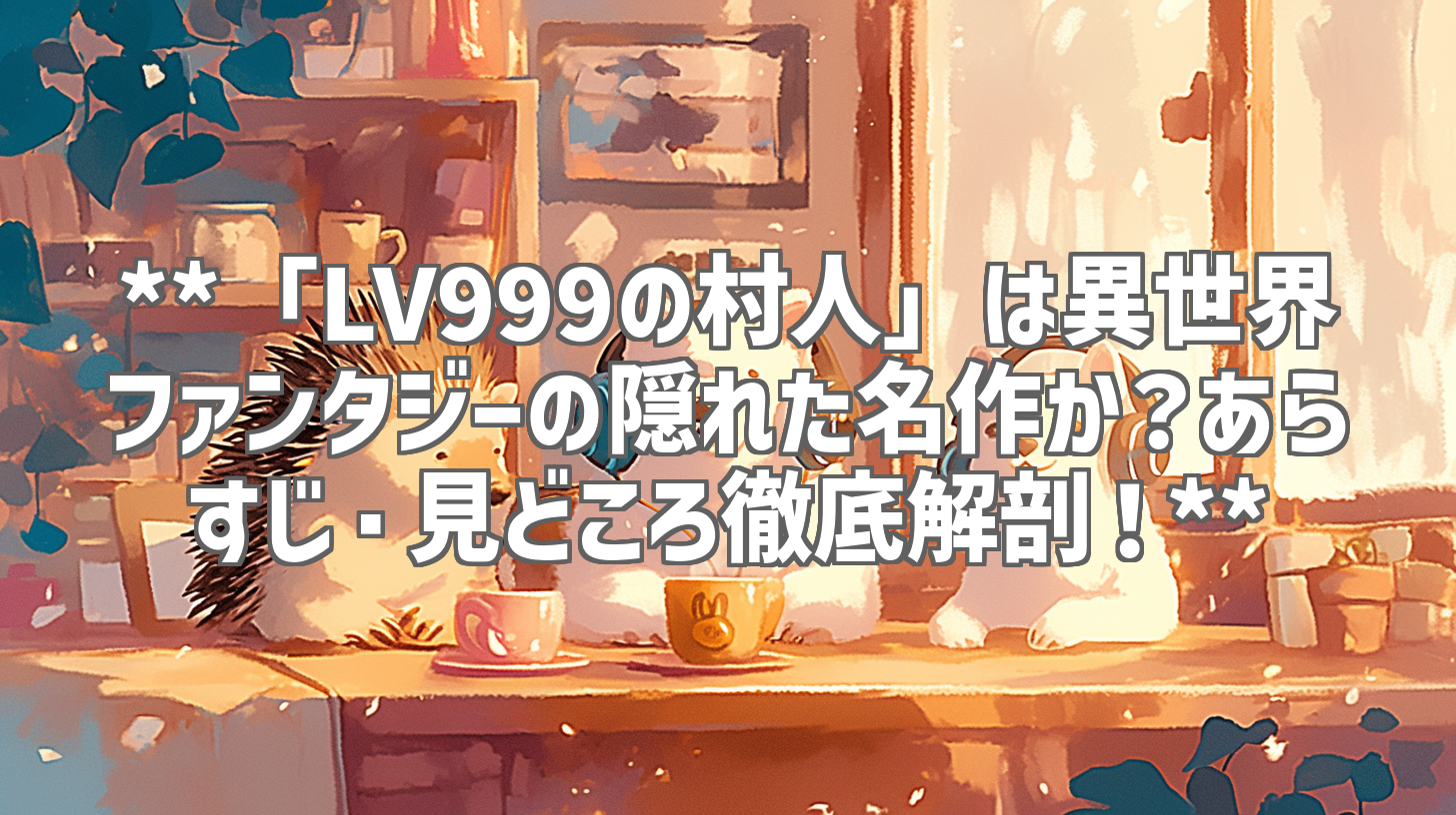 **「LV999の村人」は異世界ファンタジーの隠れた名作か？あらすじ・見どころ徹底解剖！**
