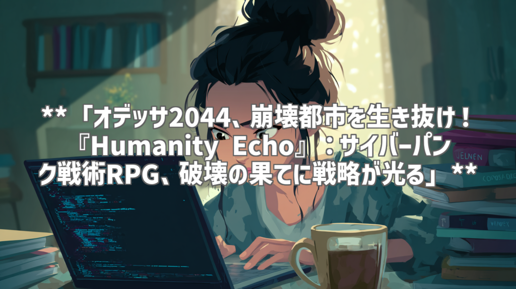 **「オデッサ2044、崩壊都市を生き抜け！『Humanity Echo』：サイバーパンク戦術RPG、破壊の果てに戦略が光る」**