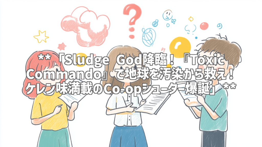 **「Sludge God降臨！『Toxic Commando』で地球を汚染から救え！ ケレン味満載のCo-opシューター爆誕」**