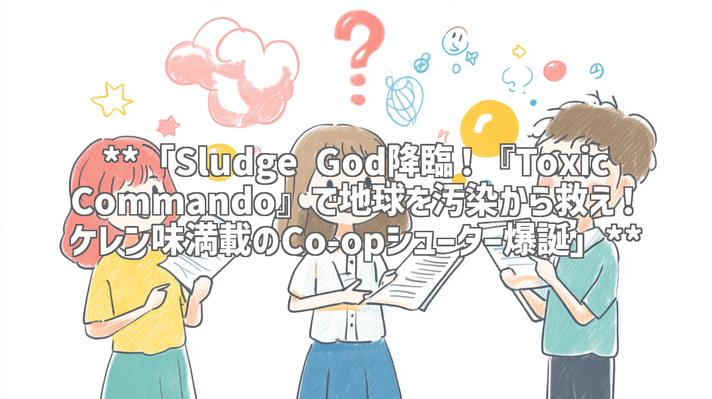 **「Sludge God降臨！『Toxic Commando』で地球を汚染から救え！ ケレン味満載のCo-opシューター爆誕」**