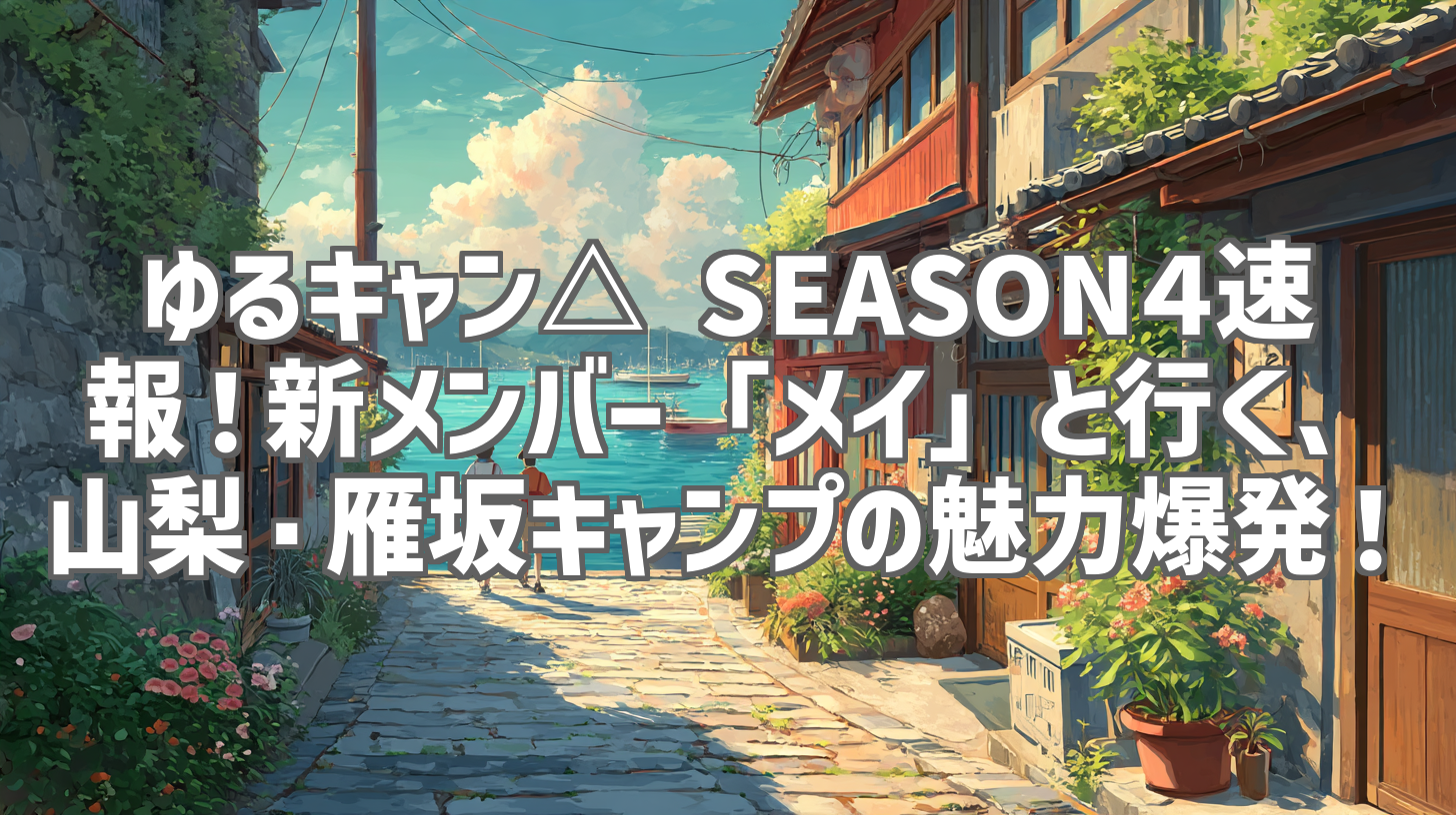 ゆるキャン△ SEASON４速報！新メンバー「メイ」と行く、山梨・雁坂キャンプの魅力爆発！