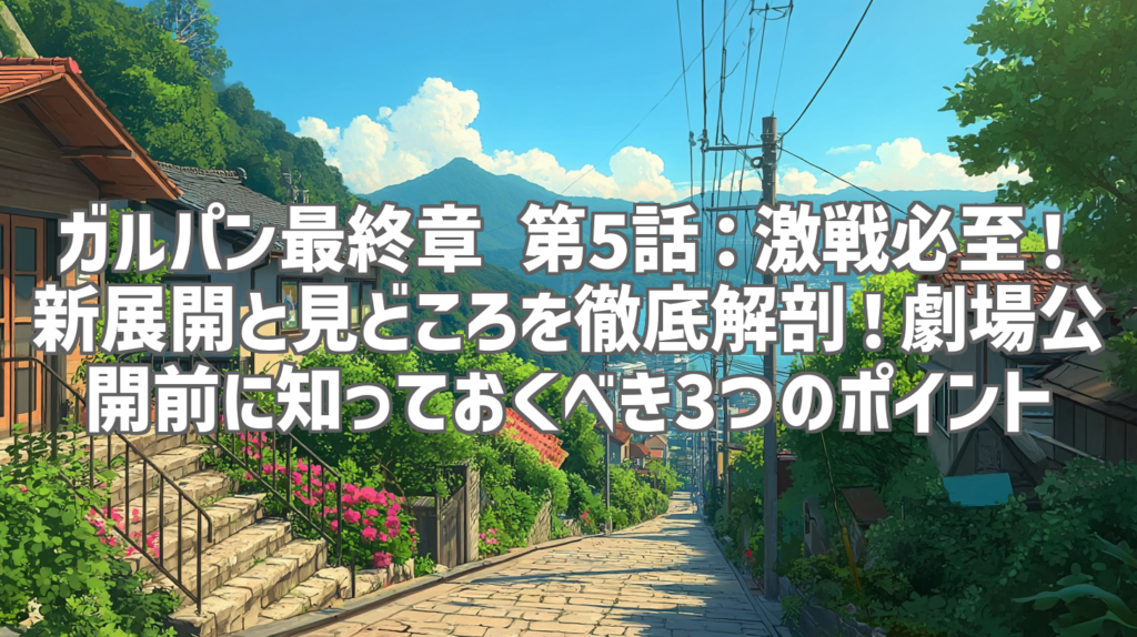 ガルパン最終章 第5話：激戦必至！新展開と見どころを徹底解剖！劇場公開前に知っておくべき3つのポイント