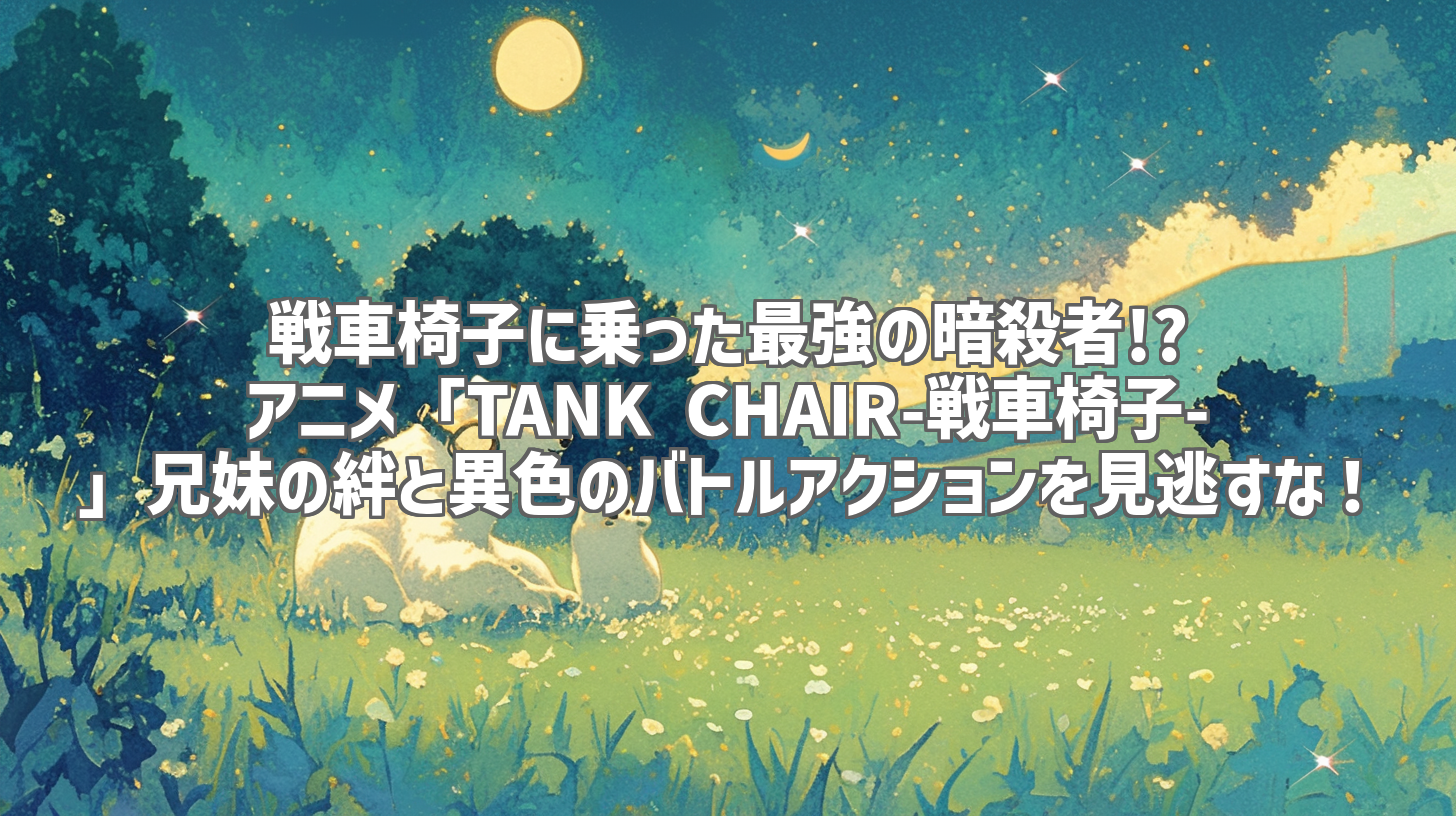 戦車椅子に乗った最強の暗殺者!? アニメ「TANK CHAIR-戦車椅子-」兄妹の絆と異色のバトルアクションを見逃すな！