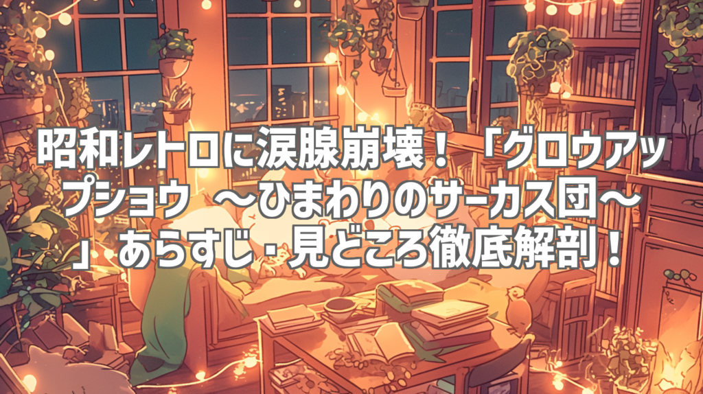 昭和レトロに涙腺崩壊！「グロウアップショウ ～ひまわりのサーカス団～」あらすじ・見どころ徹底解剖！