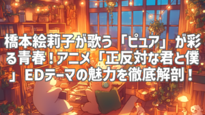 橋本絵莉子が歌う「ピュア」が彩る青春！アニメ「正反対な君と僕」EDテーマの魅力を徹底解剖！