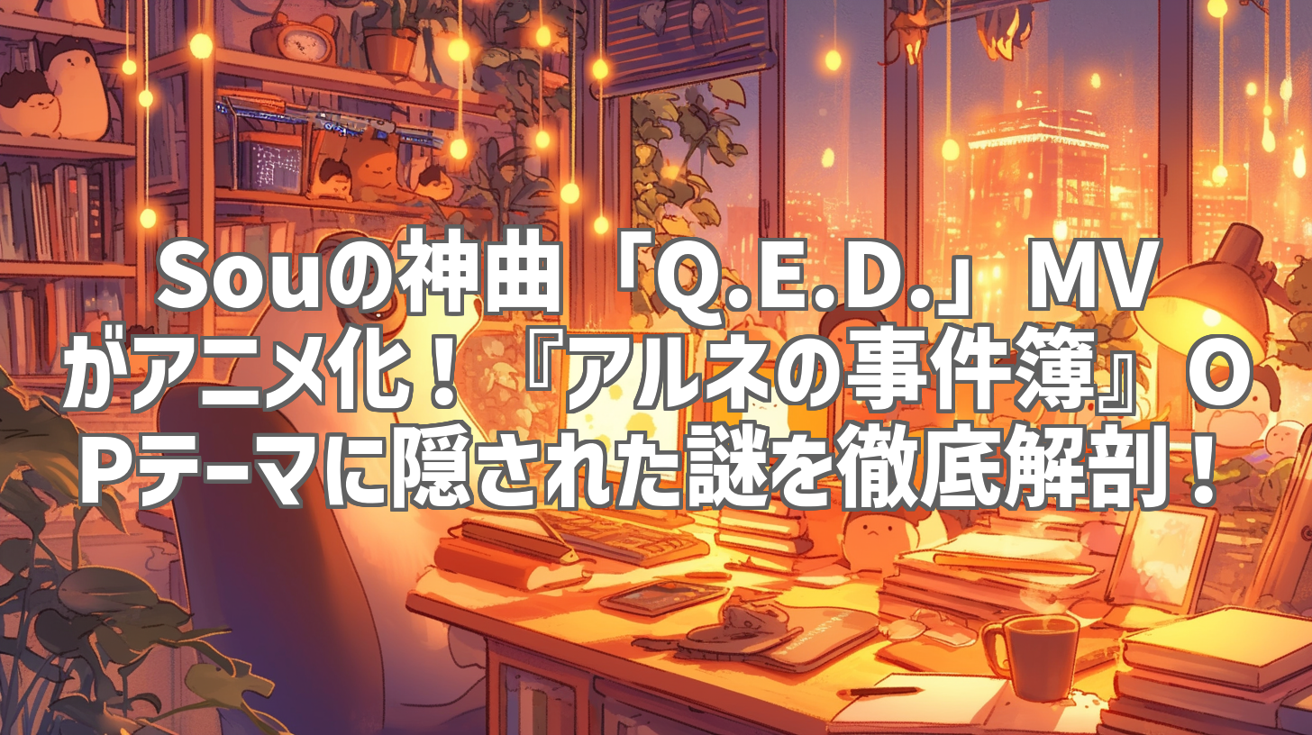 Souの神曲「Q.E.D.」MVがアニメ化！『アルネの事件簿』OPテーマに隠された謎を徹底解剖！
