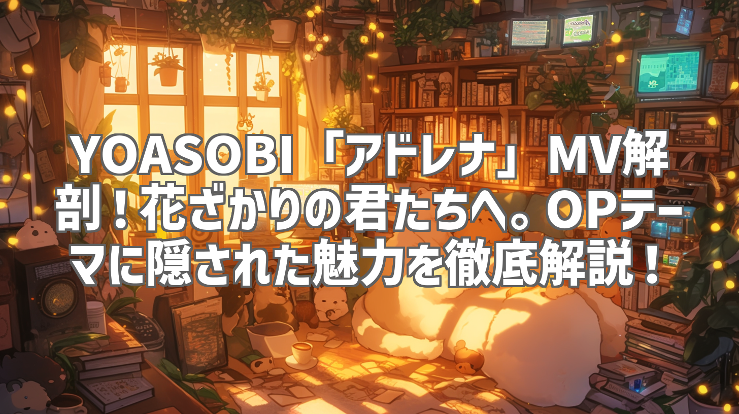 YOASOBI「アドレナ」MV解剖！花ざかりの君たちへ。OPテーマに隠された魅力を徹底解説！