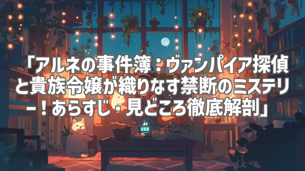 「アルネの事件簿：ヴァンパイア探偵と貴族令嬢が織りなす禁断のミステリー！あらすじ・見どころ徹底解剖」