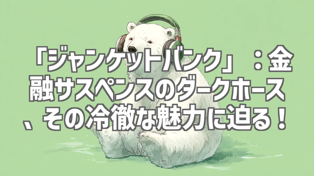 「ジャンケットバンク」：金融サスペンスのダークホース、その冷徹な魅力に迫る！