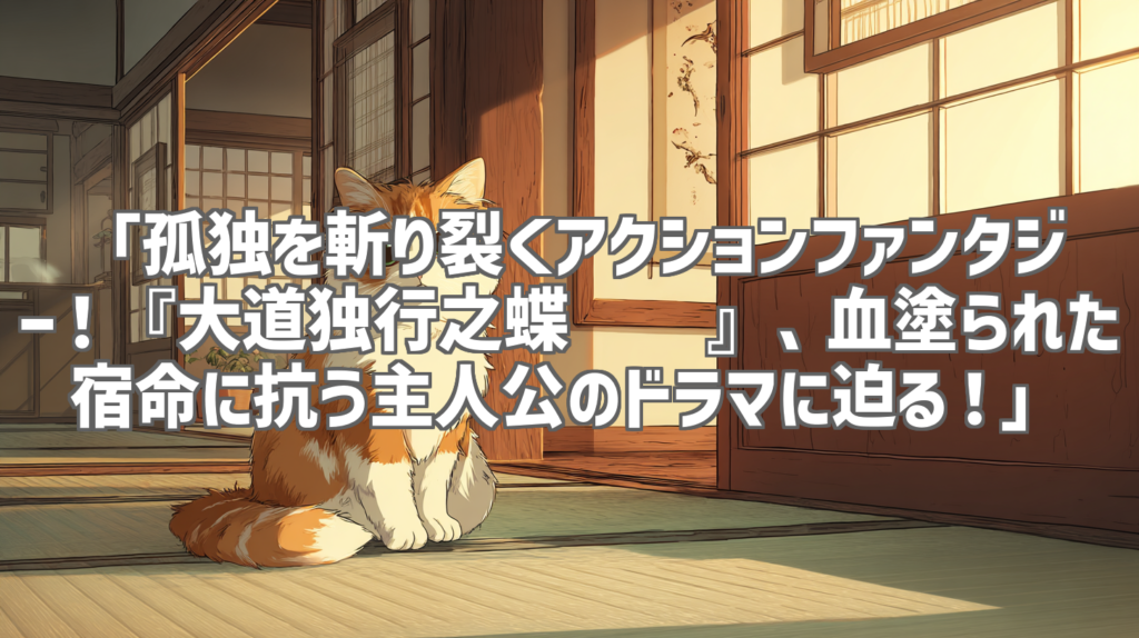 「孤独を斬り裂くアクションファンタジー！『大道独行之蝶龙变』、血塗られた宿命に抗う主人公のドラマに迫る！」