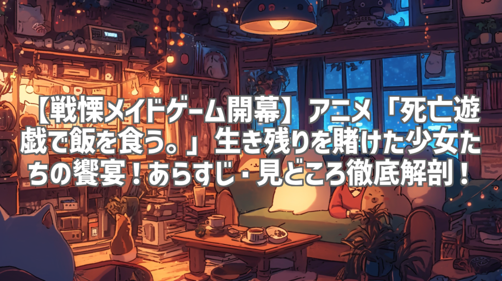 【戦慄メイドゲーム開幕】アニメ「死亡遊戯で飯を食う。」生き残りを賭けた少女たちの饗宴！あらすじ・見どころ徹底解剖！
