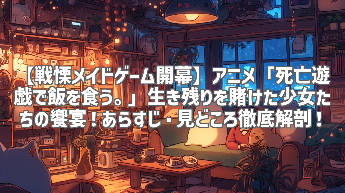 【戦慄メイドゲーム開幕】アニメ「死亡遊戯で飯を食う。」生き残りを賭けた少女たちの饗宴！あらすじ・見どころ徹底解剖！