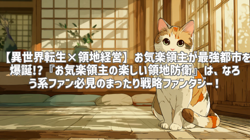 【異世界転生×領地経営】お気楽領主が最強都市を爆誕!?『お気楽領主の楽しい領地防衛』は、なろう系ファン必見のまったり戦略ファンタジー！