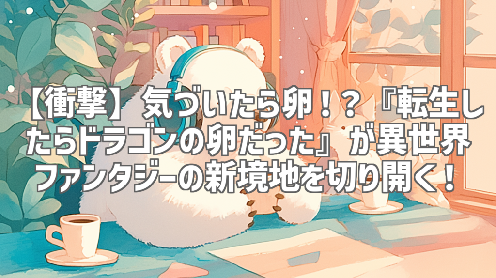 【衝撃】気づいたら卵！？『転生したらドラゴンの卵だった』が異世界ファンタジーの新境地を切り開く！