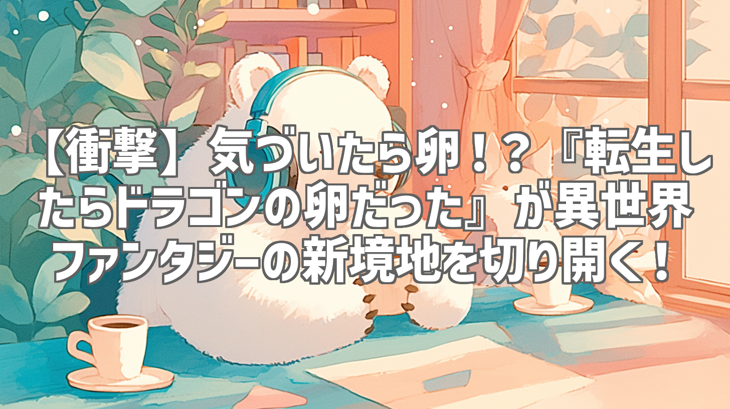 【衝撃】気づいたら卵！？『転生したらドラゴンの卵だった』が異世界ファンタジーの新境地を切り開く！