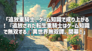 「追放重騎士、ゲーム知識で成り上がる！『追放された転生重騎士はゲーム知識で無双する』異世界無双譚、開幕！」