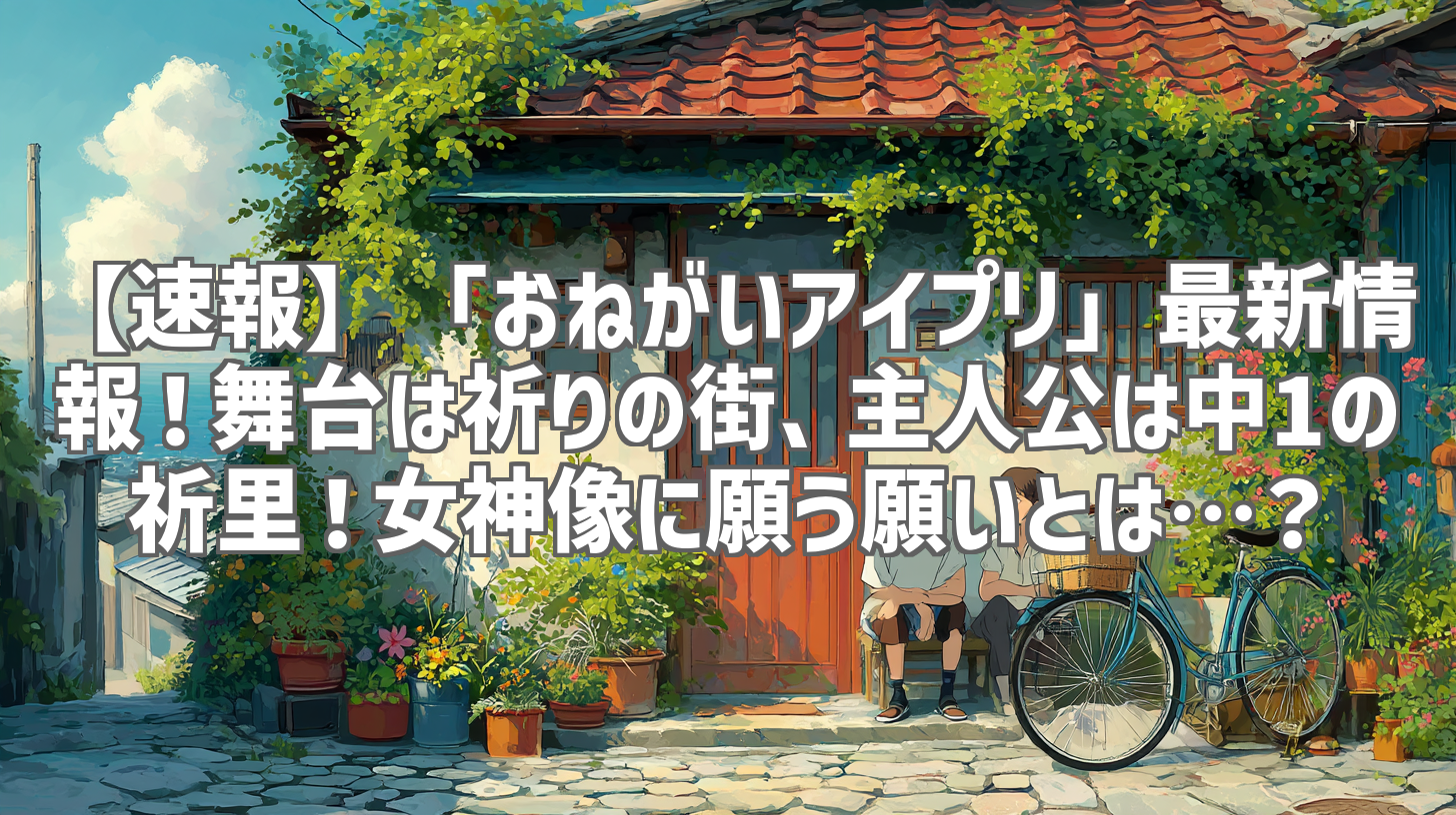 【速報】「おねがいアイプリ」最新情報！舞台は祈りの街、主人公は中1の祈里！女神像に願う願いとは…？
