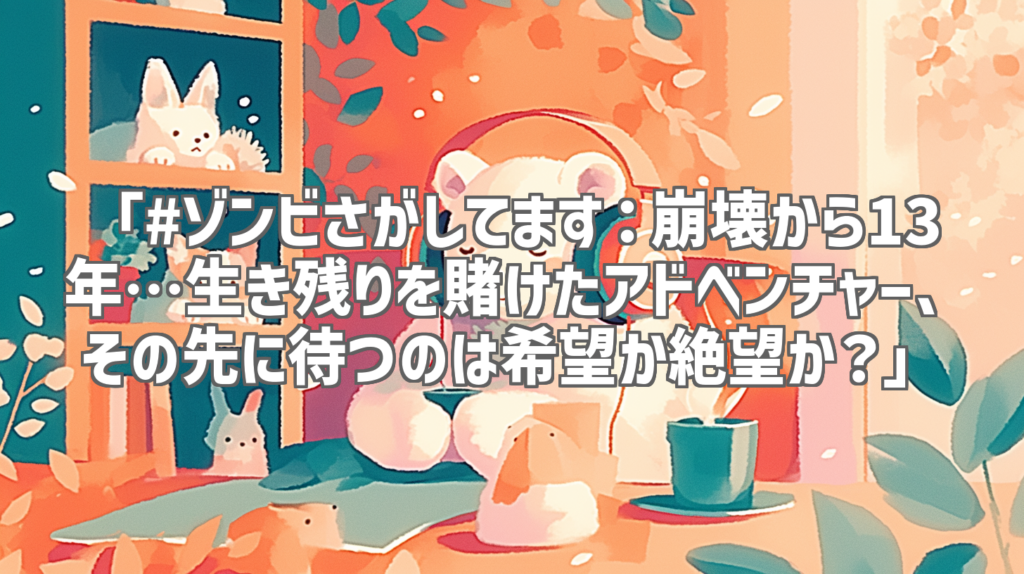 「#ゾンビさがしてます：崩壊から13年…生き残りを賭けたアドベンチャー、その先に待つのは希望か絶望か？」