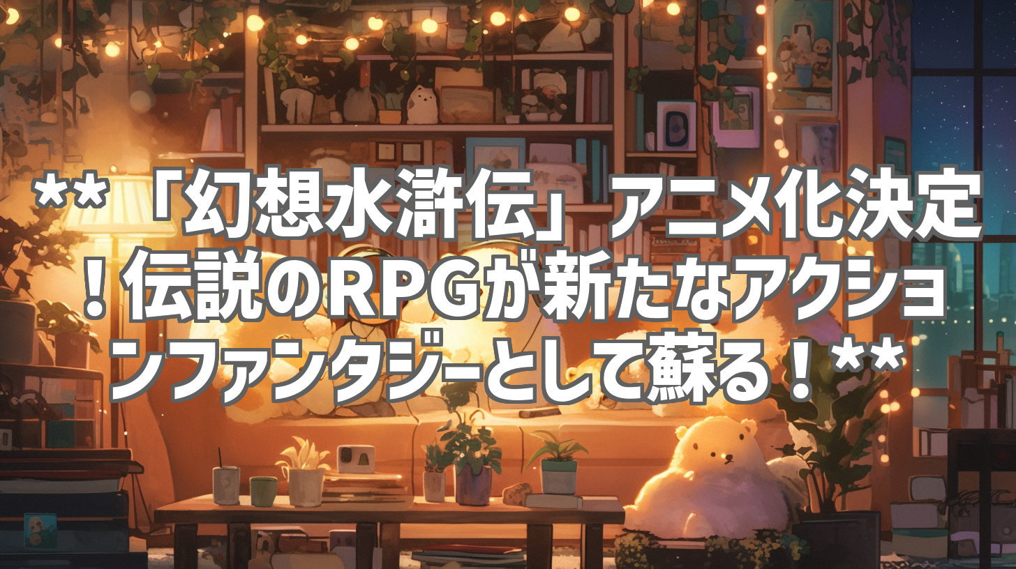 **「幻想水滸伝」アニメ化決定！伝説のRPGが新たなアクションファンタジーとして蘇る！**