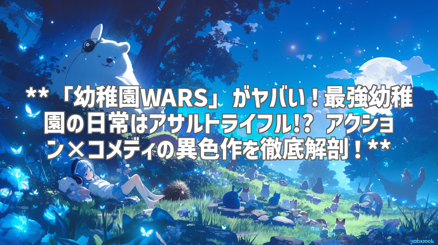 **「幼稚園WARS」がヤバい！最強幼稚園の日常はアサルトライフル!? アクション×コメディの異色作を徹底解剖！**