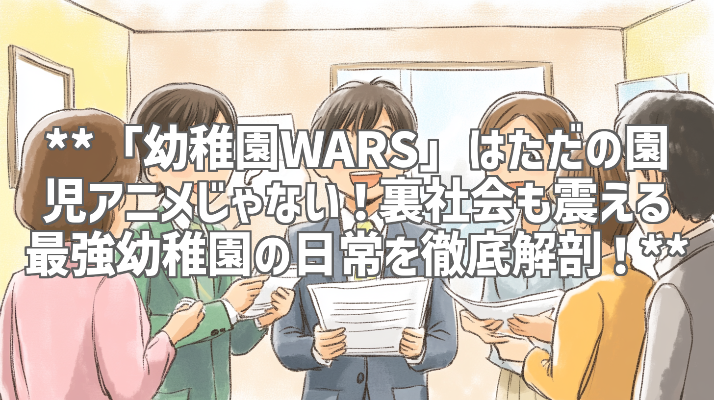**「幼稚園WARS」はただの園児アニメじゃない！裏社会も震える 最強幼稚園の日常を徹底解剖！**