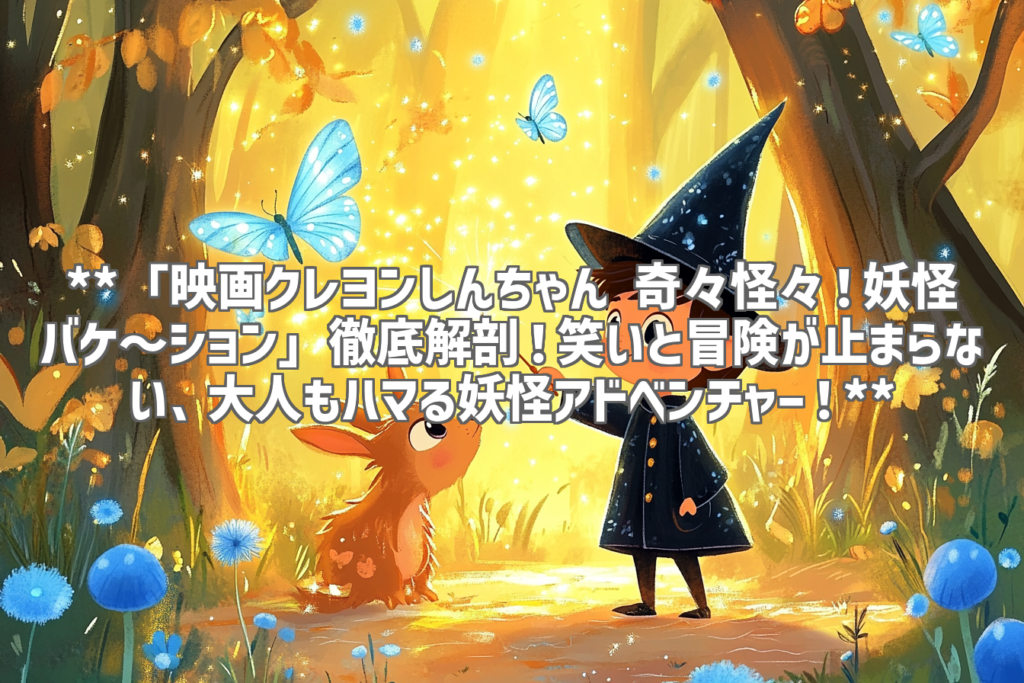 **「映画クレヨンしんちゃん 奇々怪々！妖怪バケ～ション」徹底解剖！笑いと冒険が止まらない、大人もハマる妖怪アドベンチャー！**
