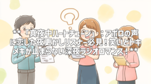 **「真夜中ハートチューン」：アポロの声に恋した夜更かしリスナー必見！笑いとトキメキが止まらない深夜ラジオロマンス！**