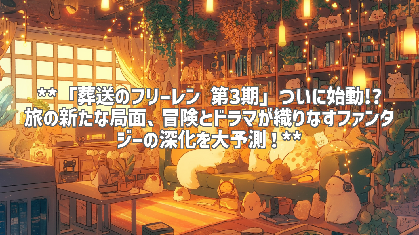 **「葬送のフリーレン 第3期」ついに始動!? 旅の新たな局面、冒険とドラマが織りなすファンタジーの深化を大予測！**