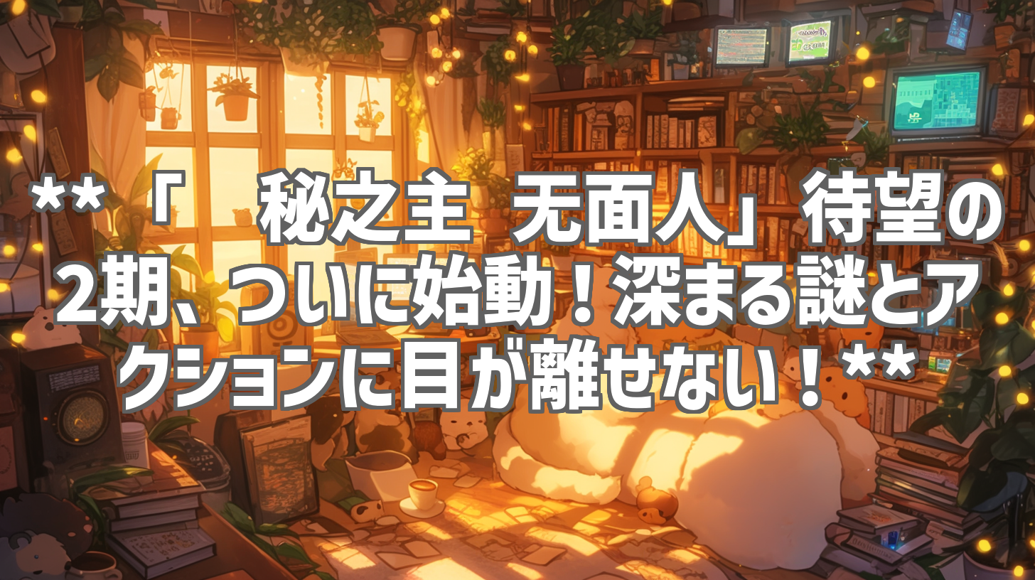 **「诡秘之主 无面人」待望の2期、ついに始動！深まる謎とアクションに目が離せない！**