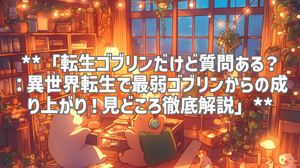 **「転生ゴブリンだけど質問ある？：異世界転生で最弱ゴブリンからの成り上がり！見どころ徹底解説」**